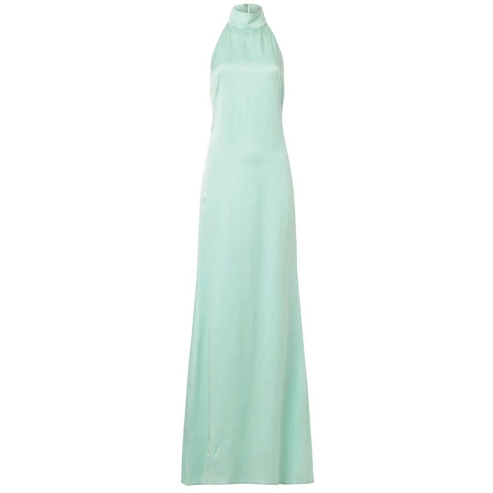 Lapointe Satin Halter Gown in Mint, Size US 8​